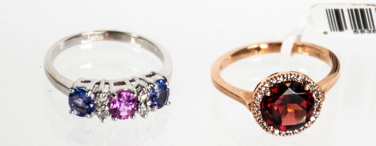 Two 14K Diamond and Gemstone Rings (1 of 9)