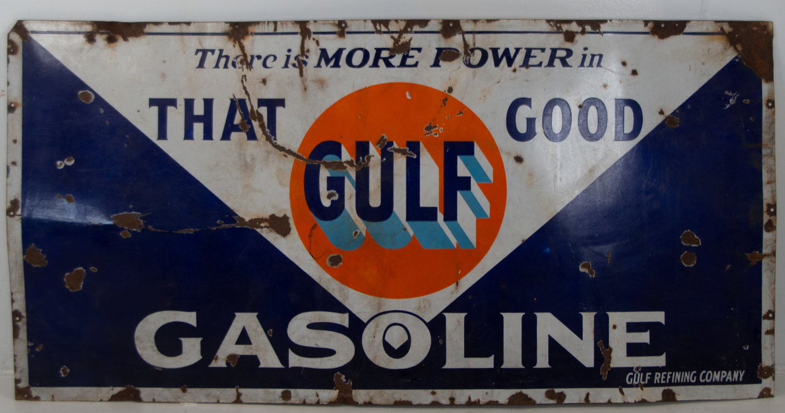Large Gulf Gasoline Porcelain Sign (1 of 8)