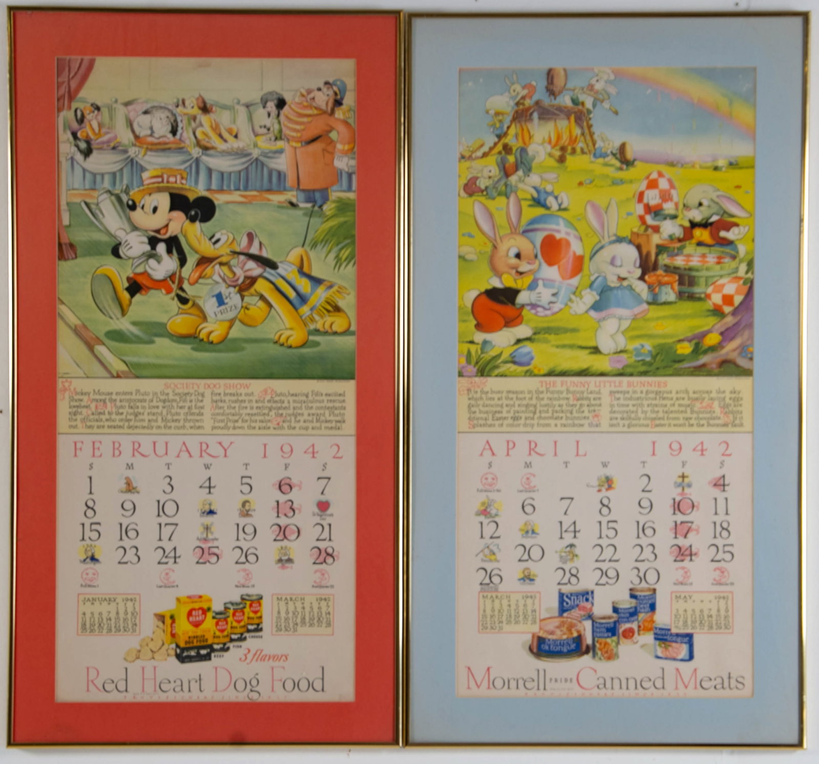 Morrell's Walt Disney Feb. & April 1942 Calendar (1 of 7)