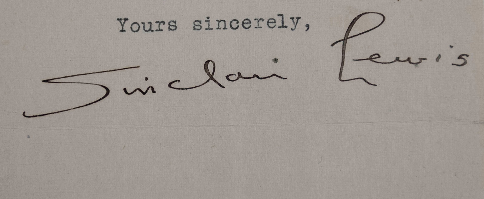 Sinclair Lewis (1885-1951) Signed Letter - 2