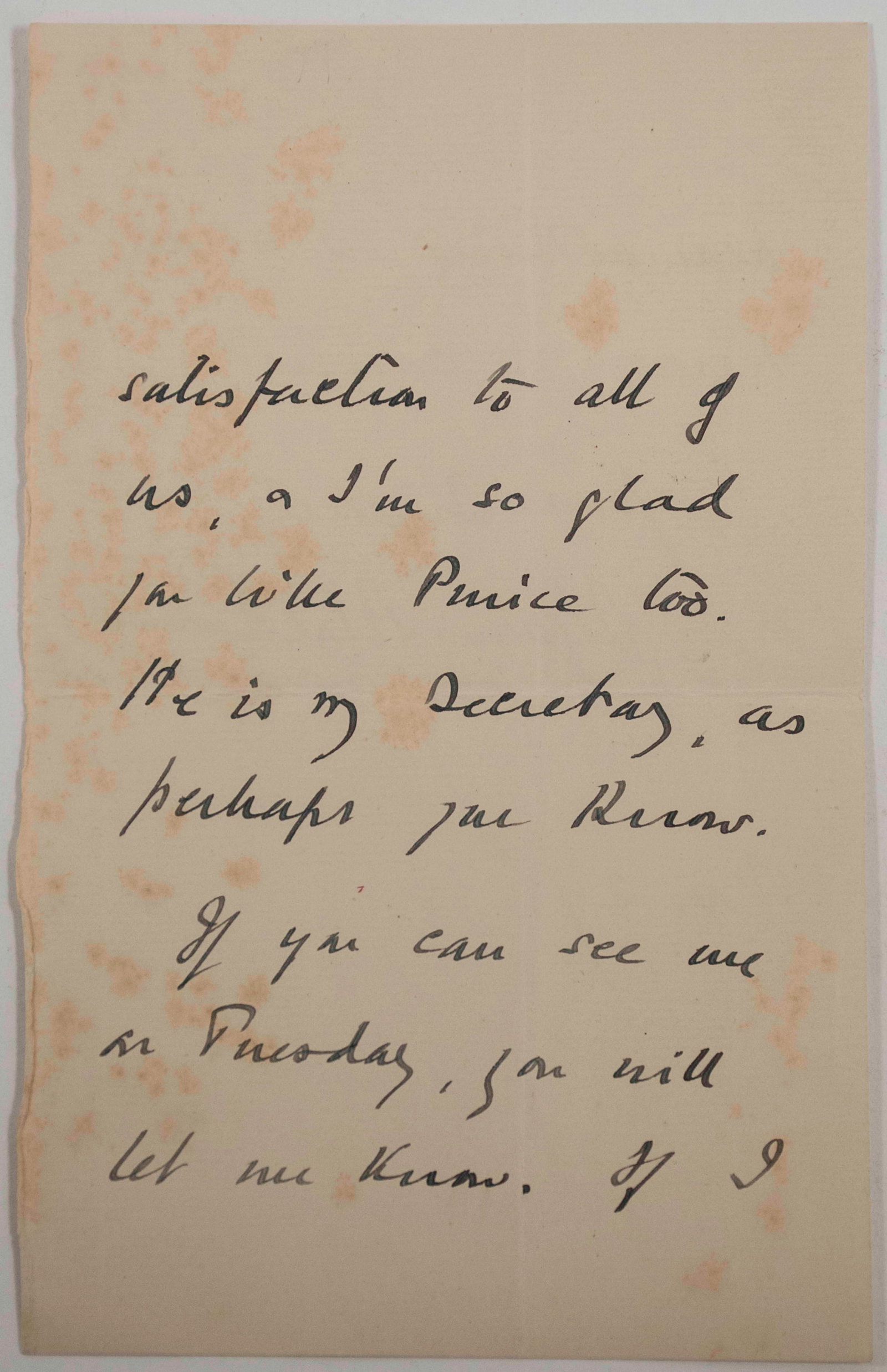 Algernon Blackwood Signed Handwritten Note - 2