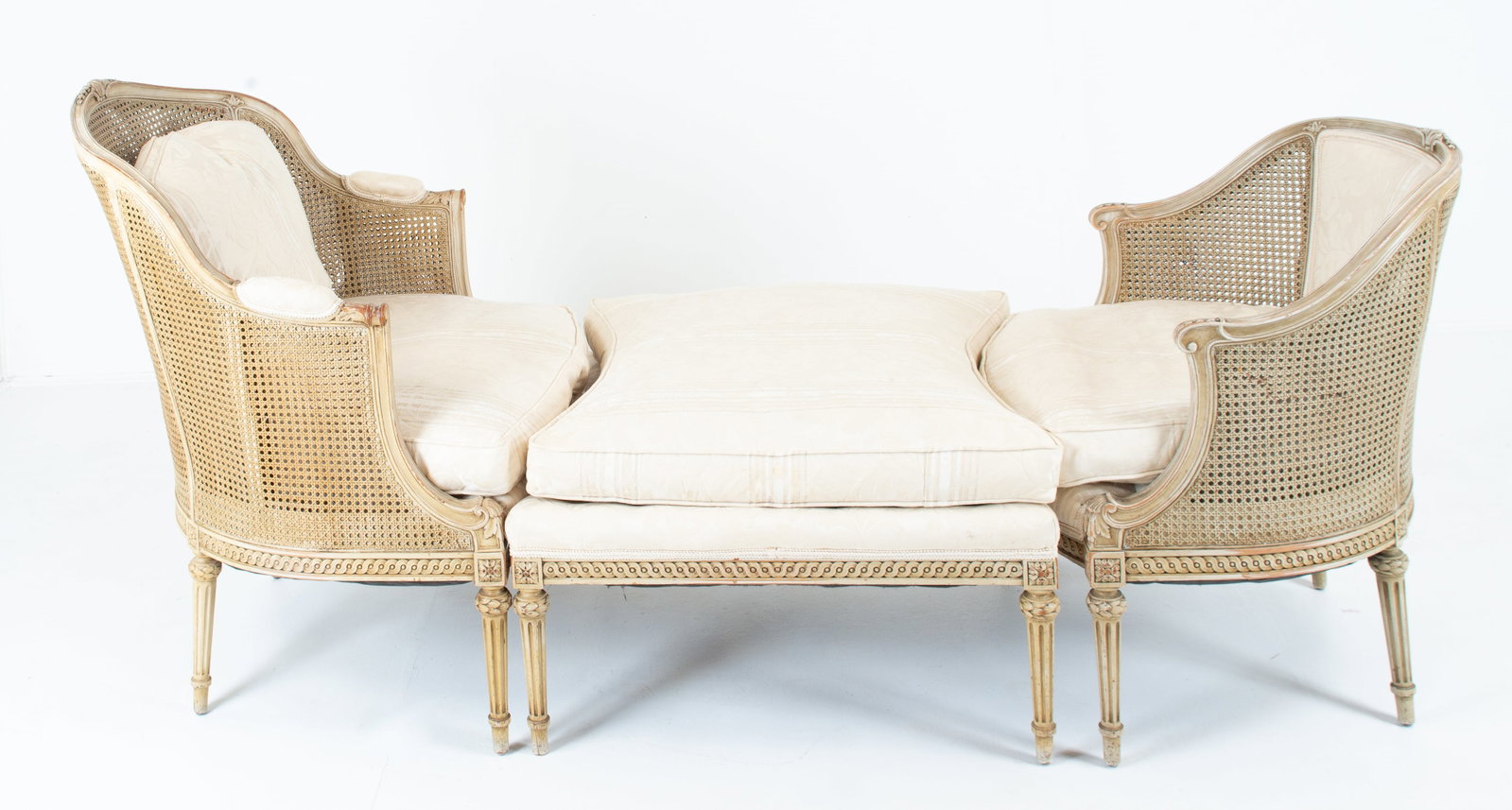 3-Piece Louis XVI Style Caned Duchesse Brisee (1 of 18)