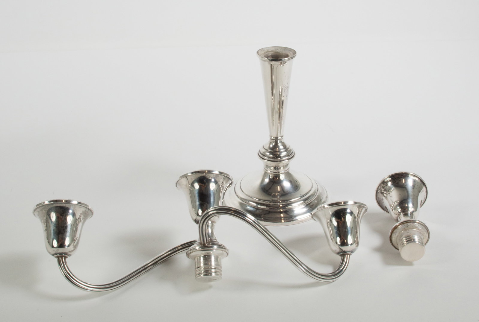 Pr. Gorham Sterling Silver Convertible Candelabra - 5