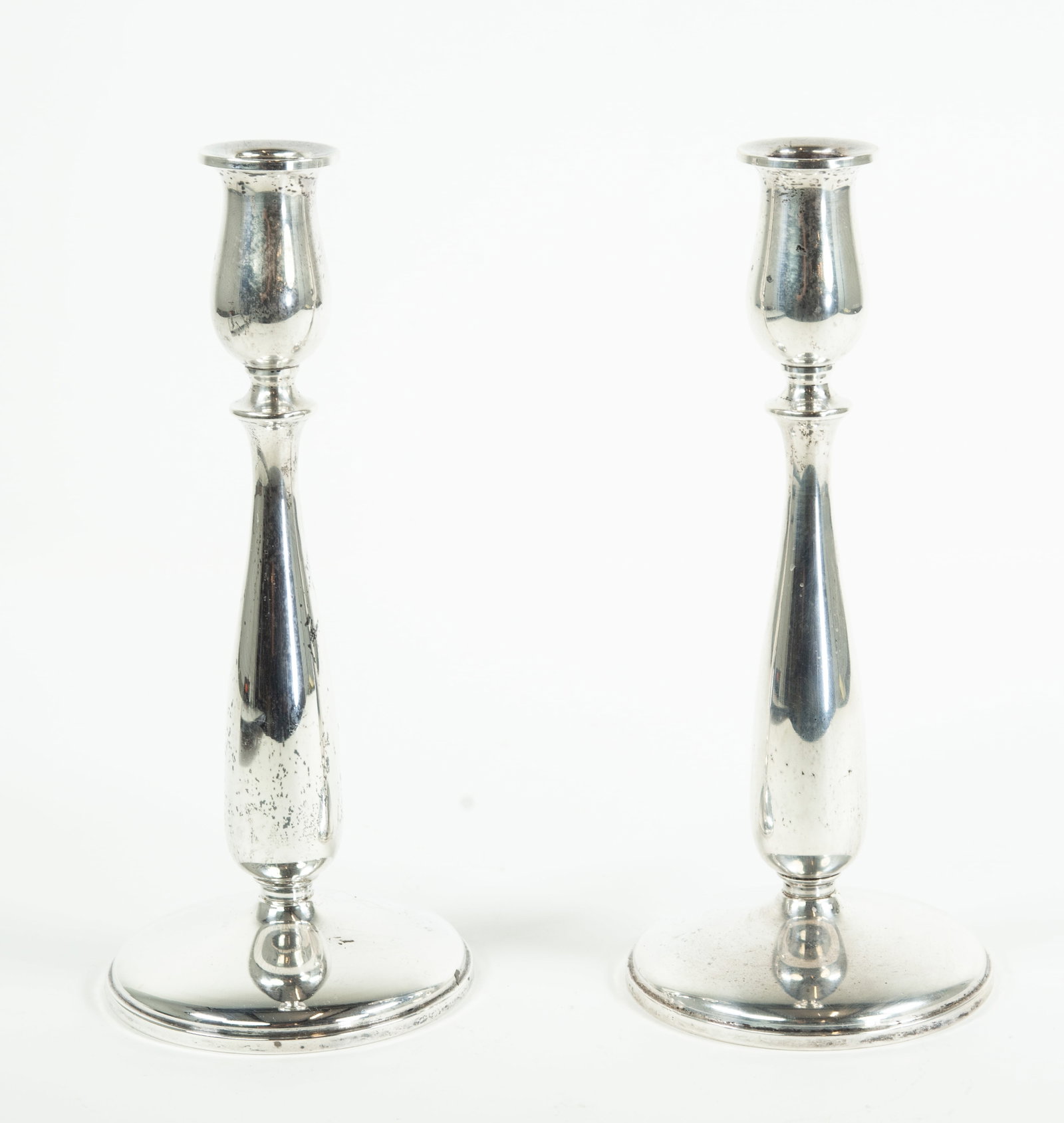 Pair Sterling Silver Candlesticks (1 of 4)
