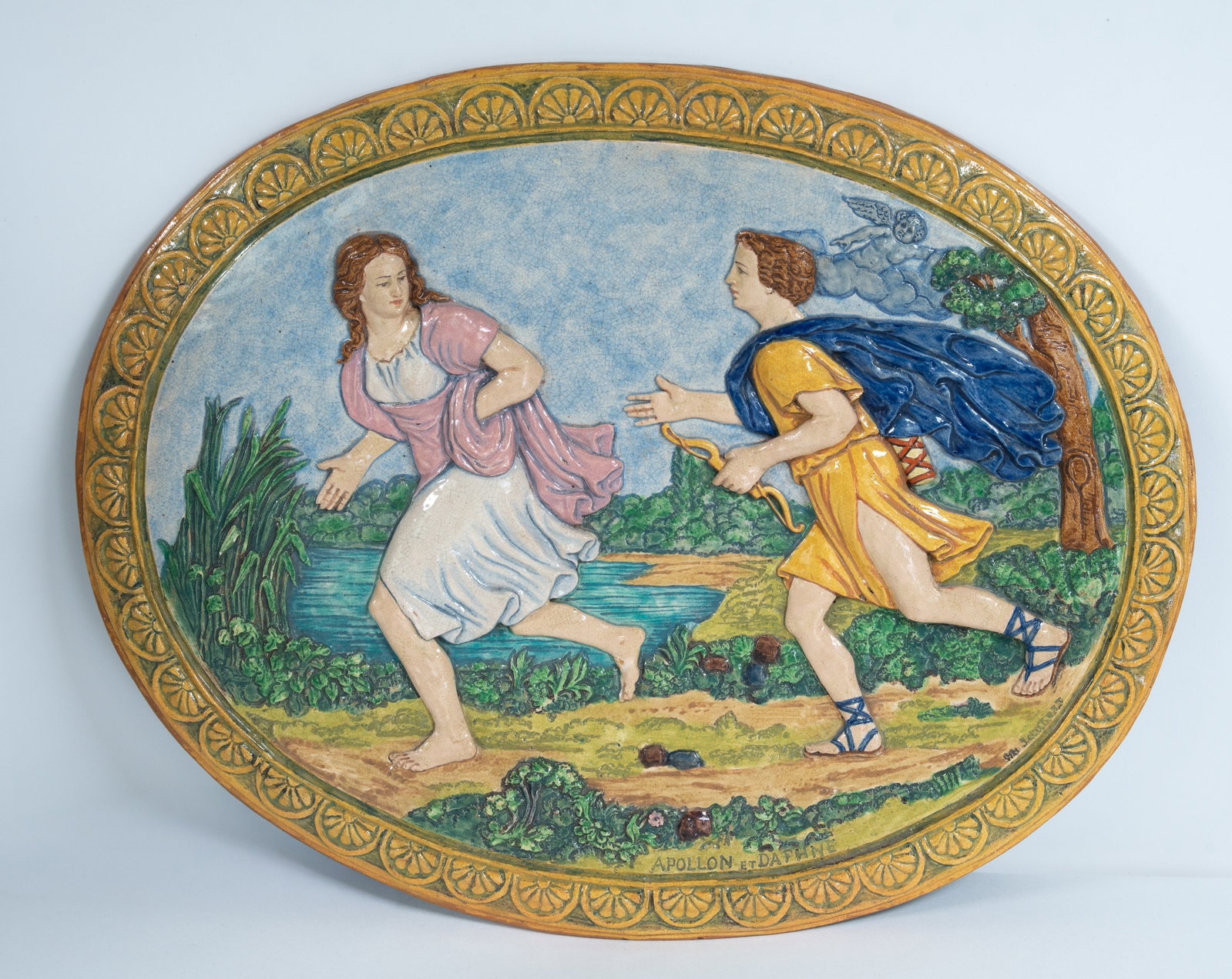 Charles Jaubert French Majolica Plaque (1 of 6)