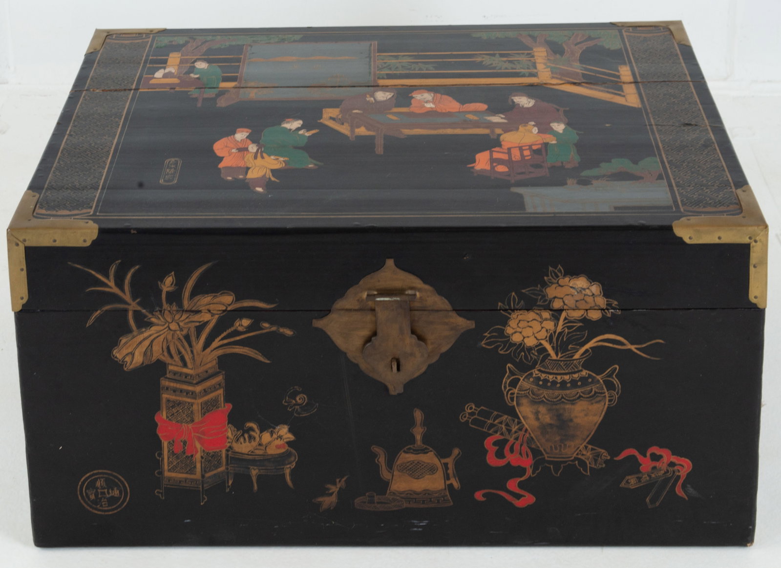 Maitland Smith Hand Painted Chinoiserie Chest (1 of 7)