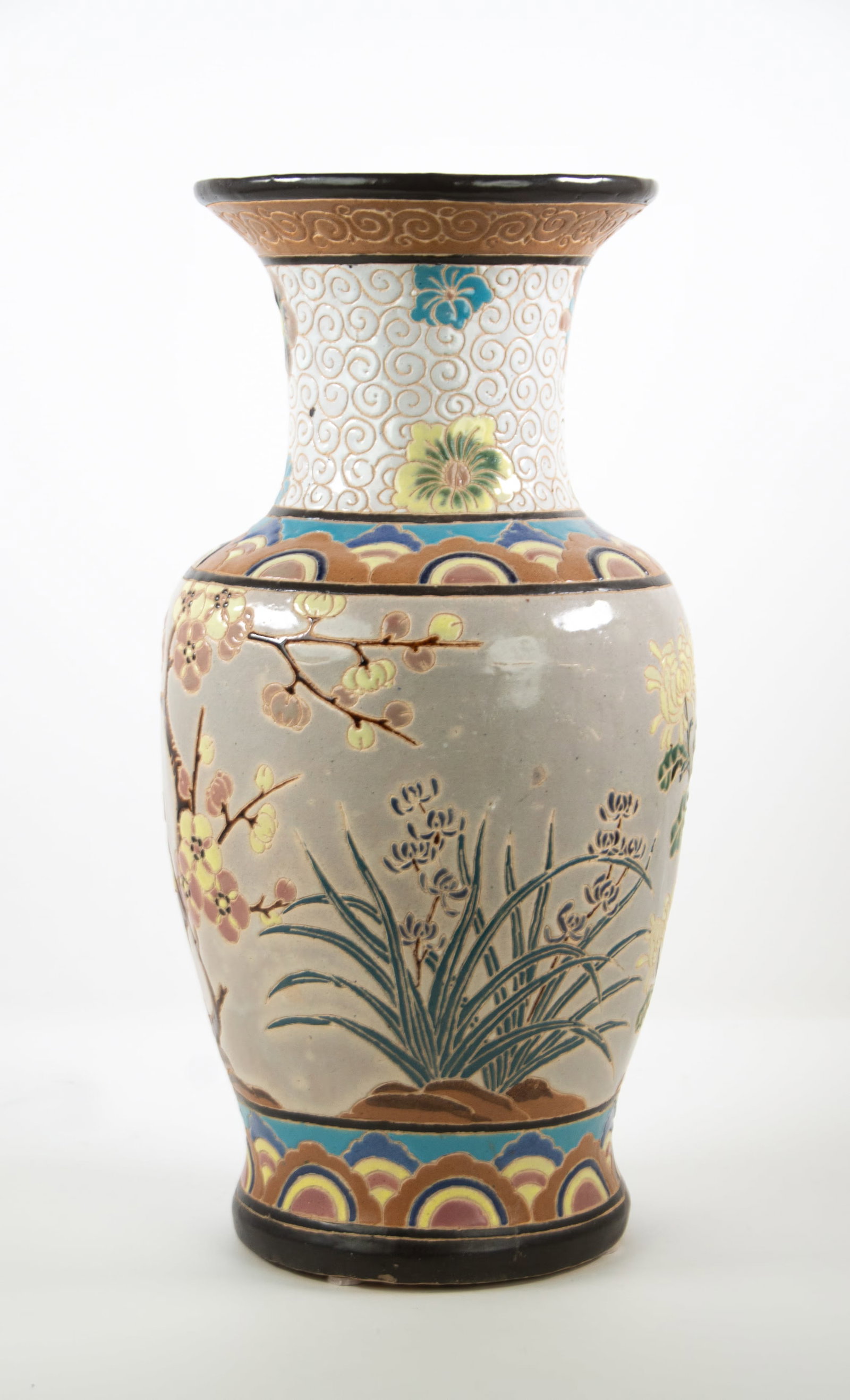 Large Chinese "Four Gentlemen" Vase - 3