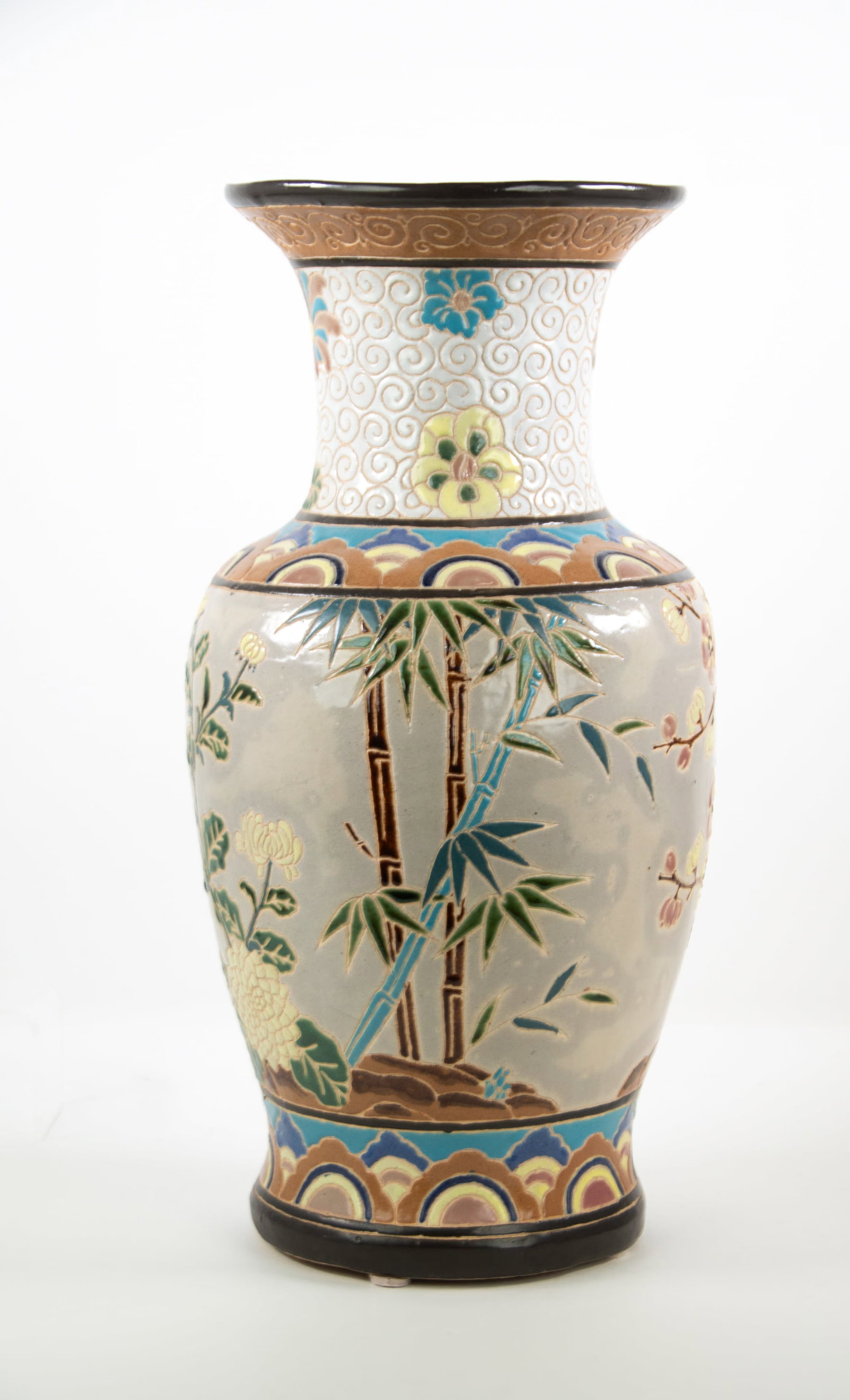 Large Chinese "Four Gentlemen" Vase - 4