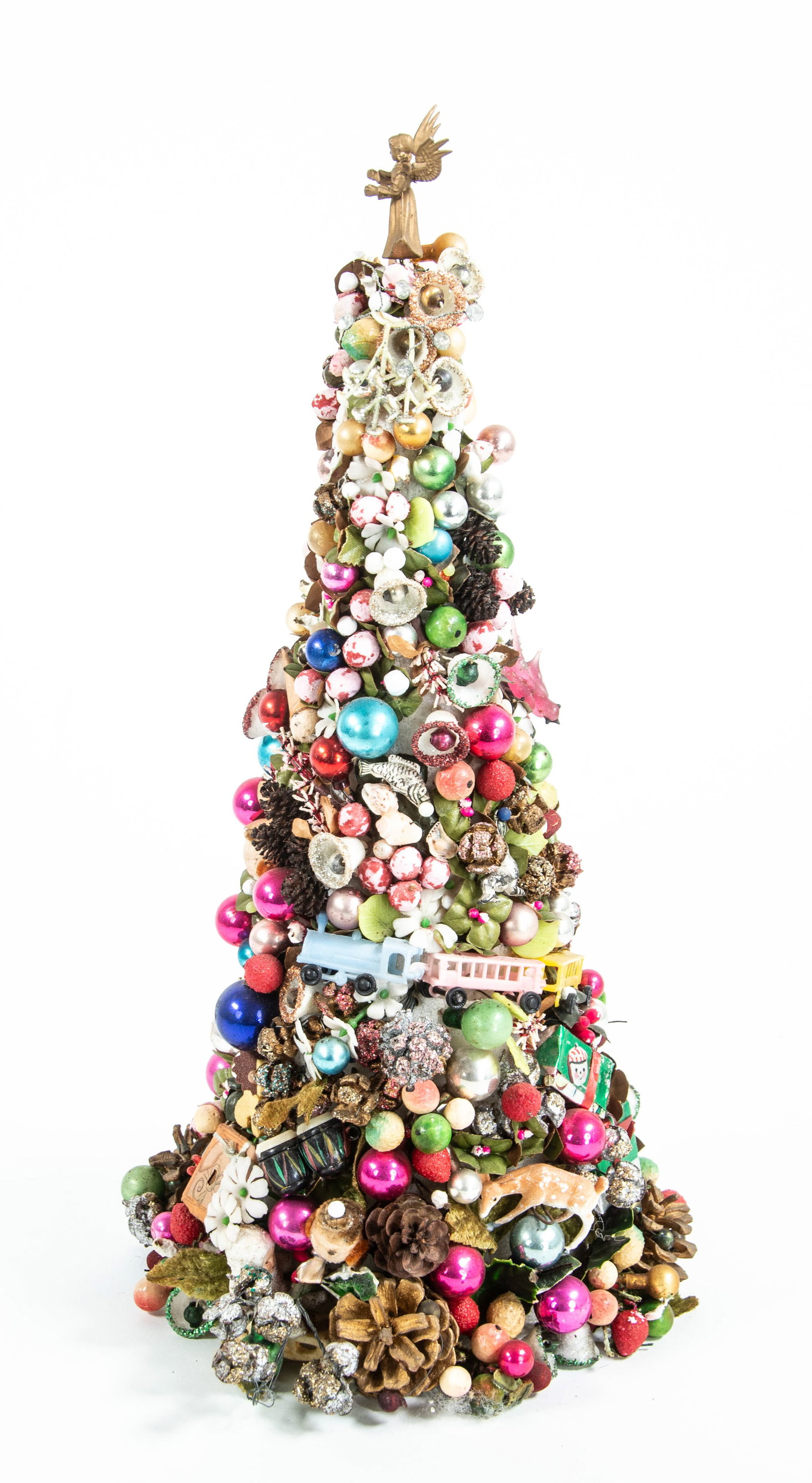 Two Vintage Decorated Christmas Trees - 17