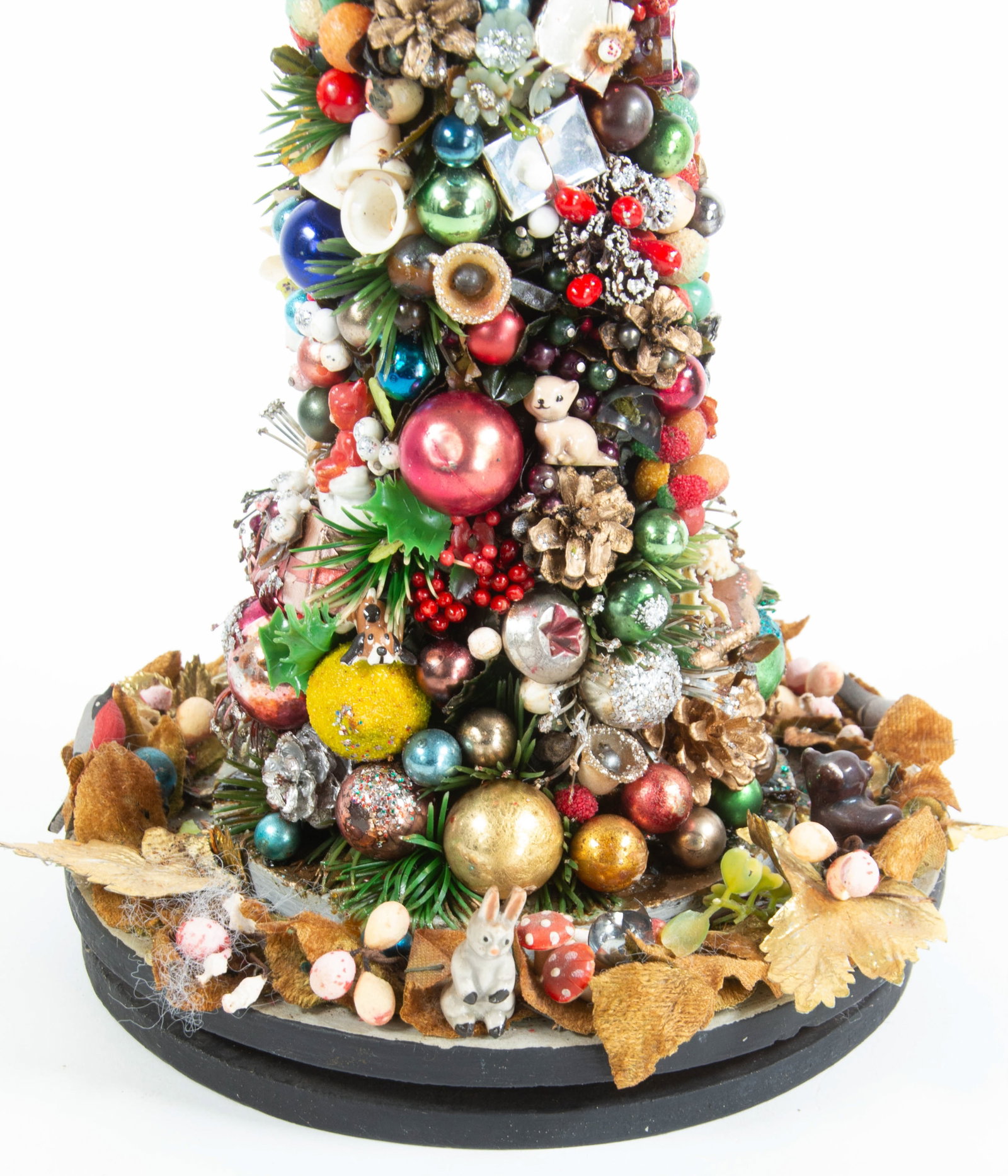 Two Vintage Decorated Christmas Trees - 4