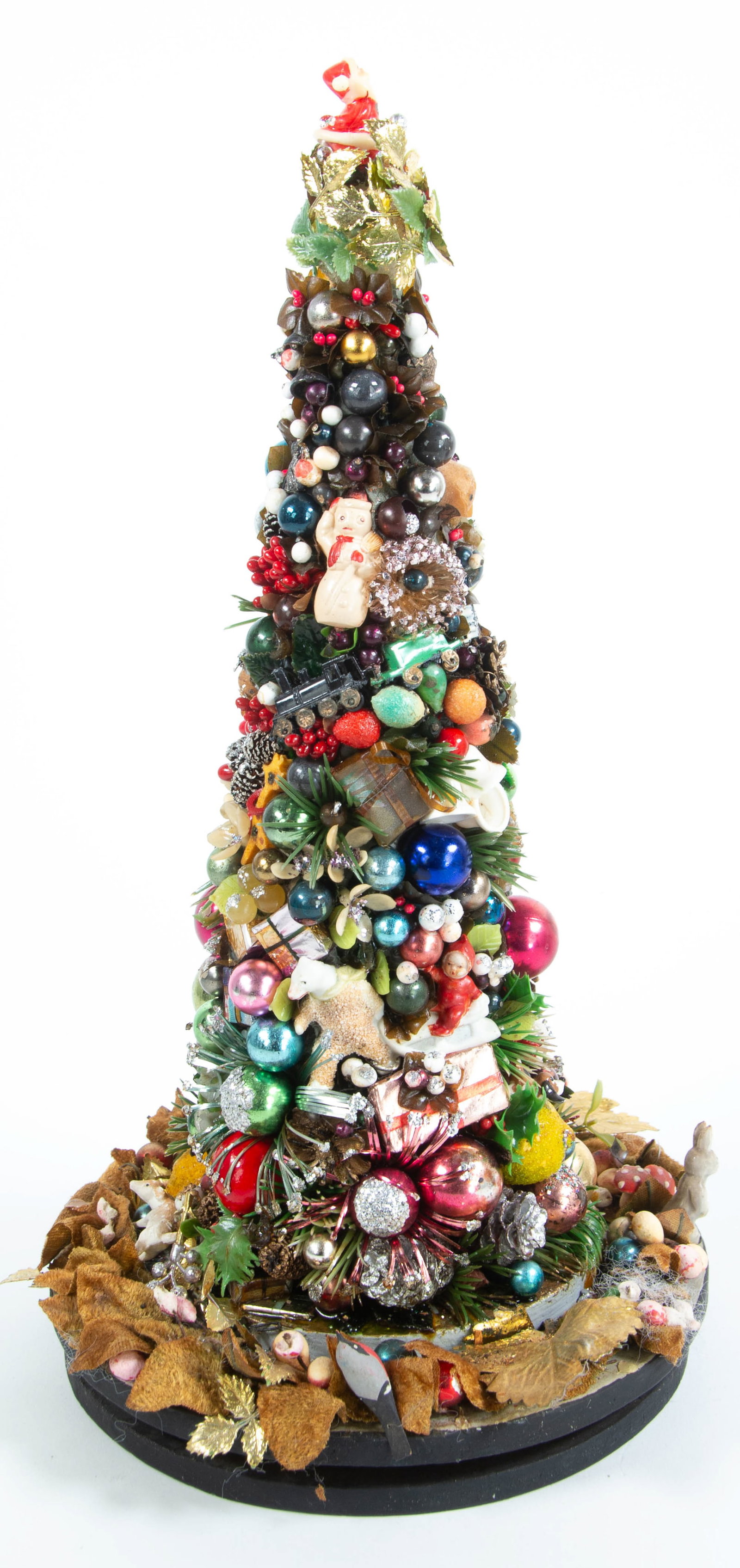 Two Vintage Decorated Christmas Trees - 5