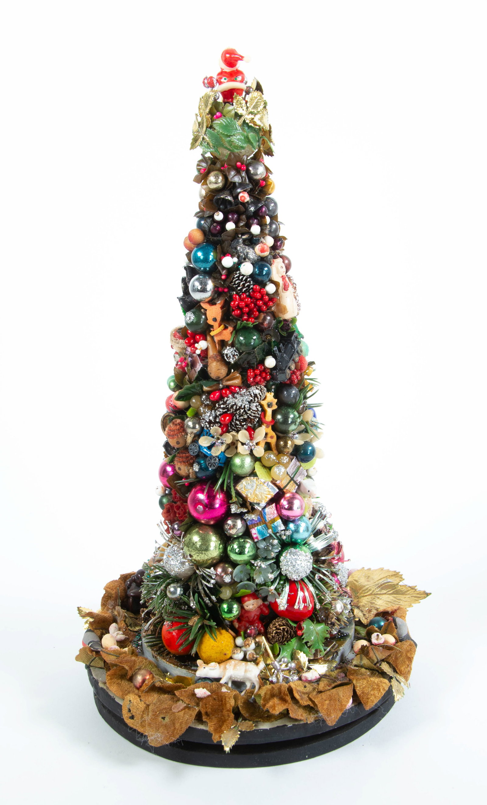 Two Vintage Decorated Christmas Trees - 6