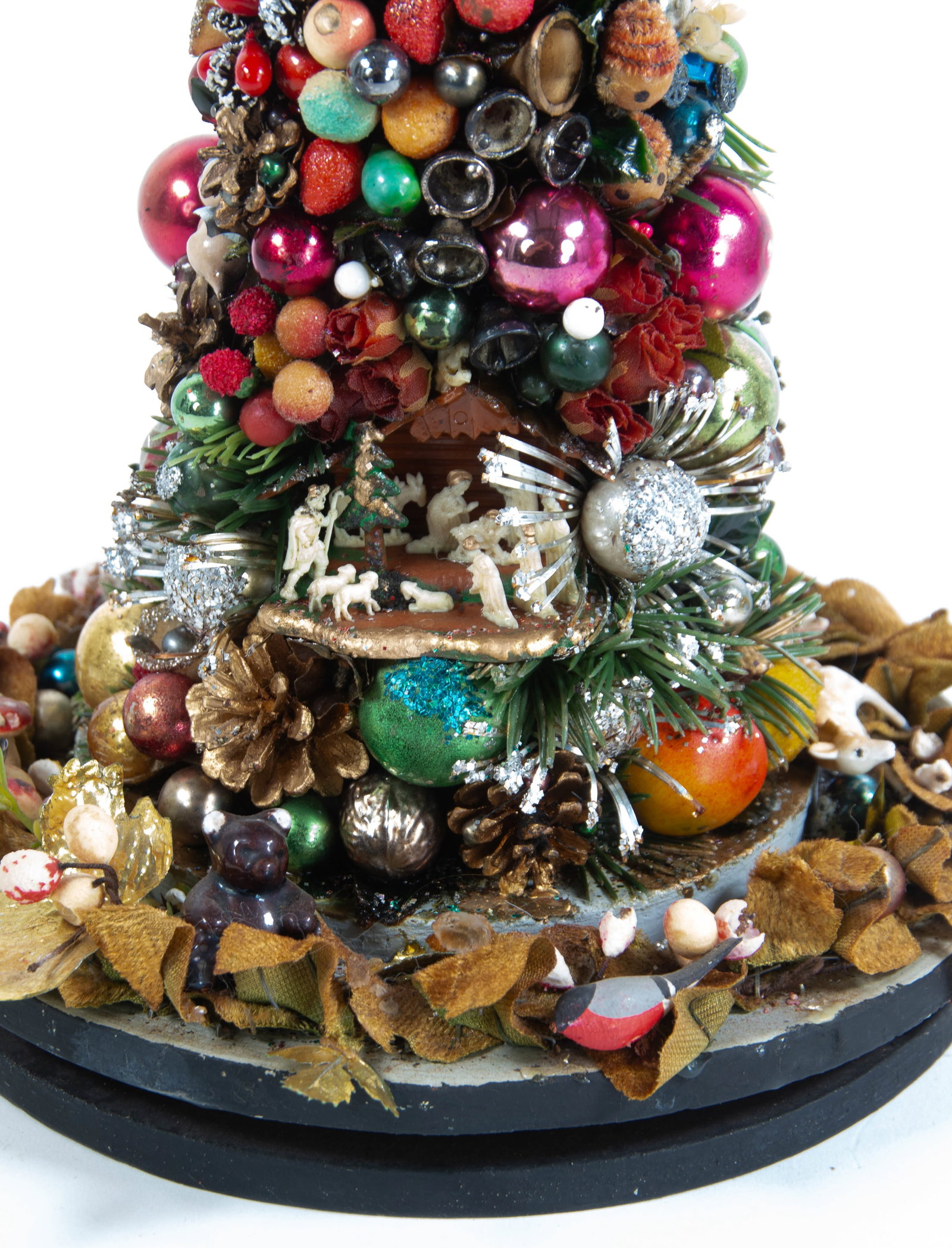 Two Vintage Decorated Christmas Trees - 8