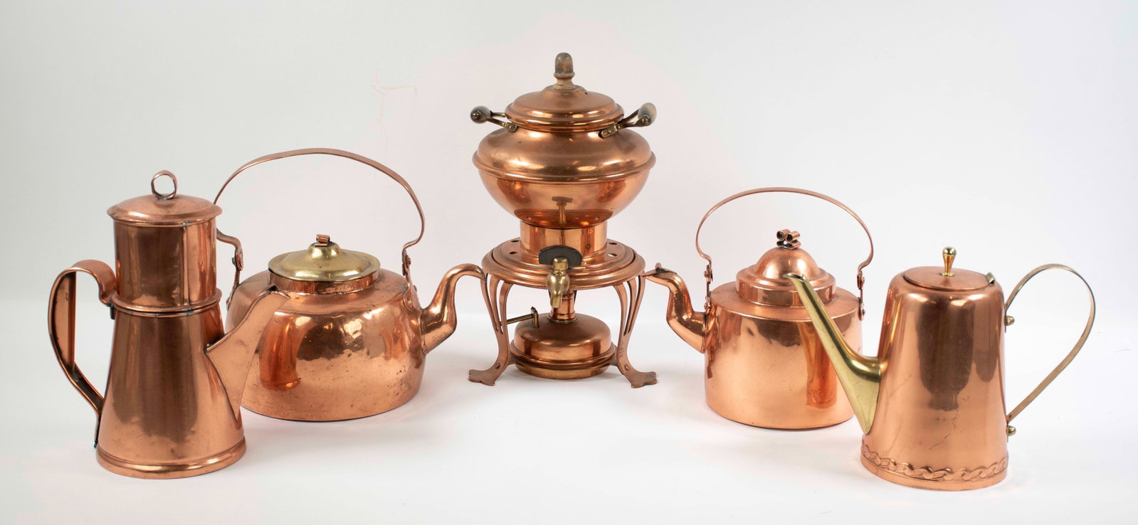 19th and 20th C. Copper Tea & Coffee Pots (1 of 14)