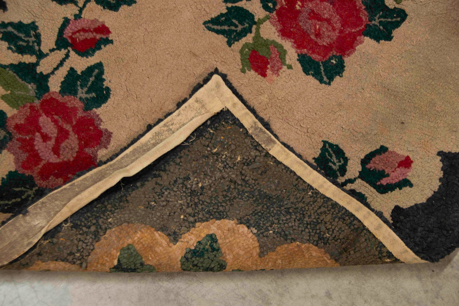 Two Hooked Rugs and Braided Rag Rug - 5