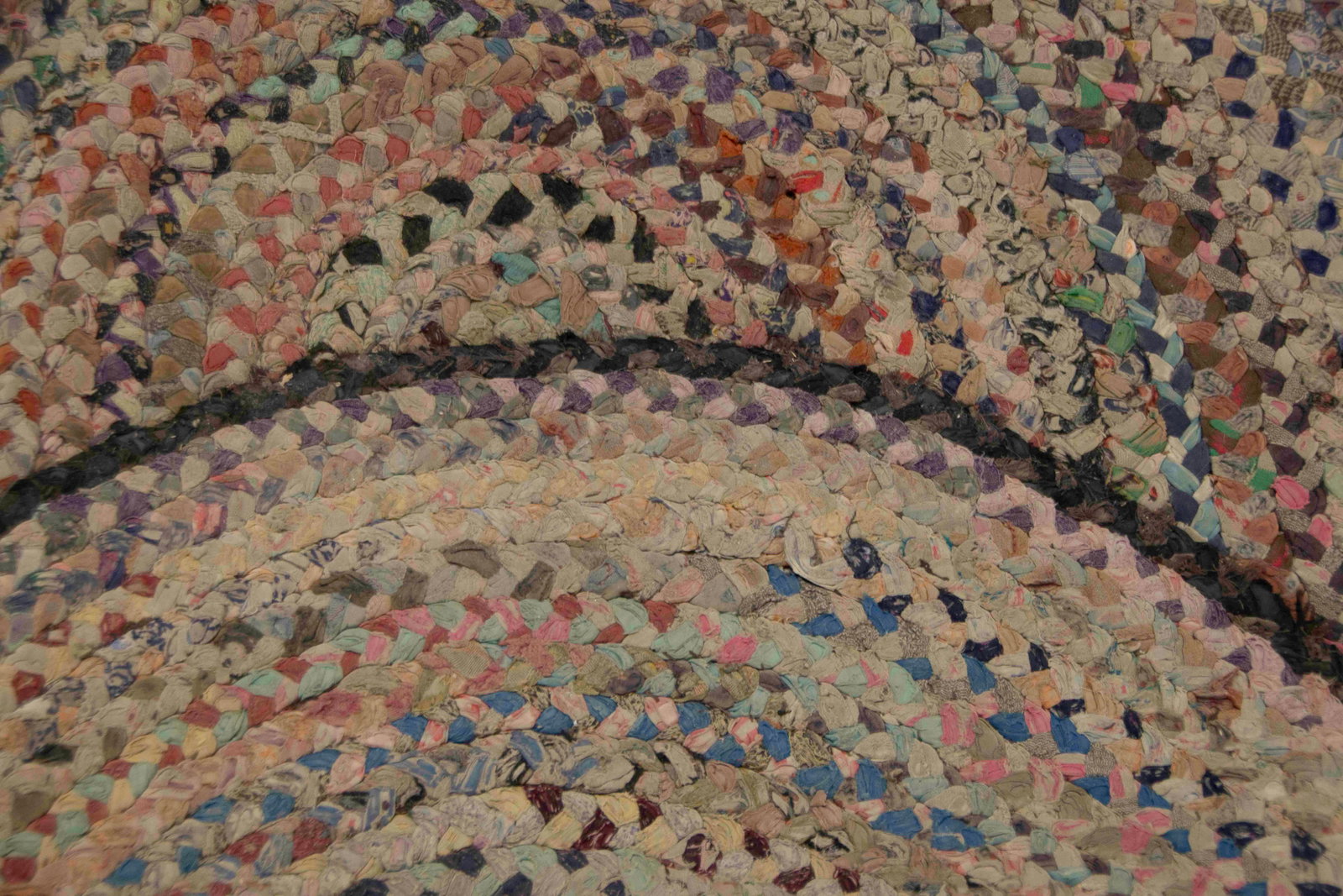 Two Hooked Rugs and Braided Rag Rug - 7