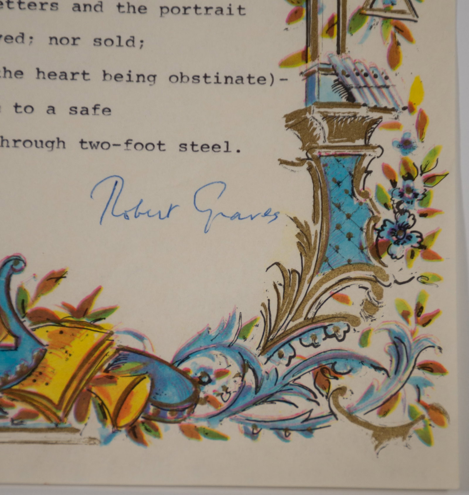 Robert Graves Signed Letter and Signed Poem - 3