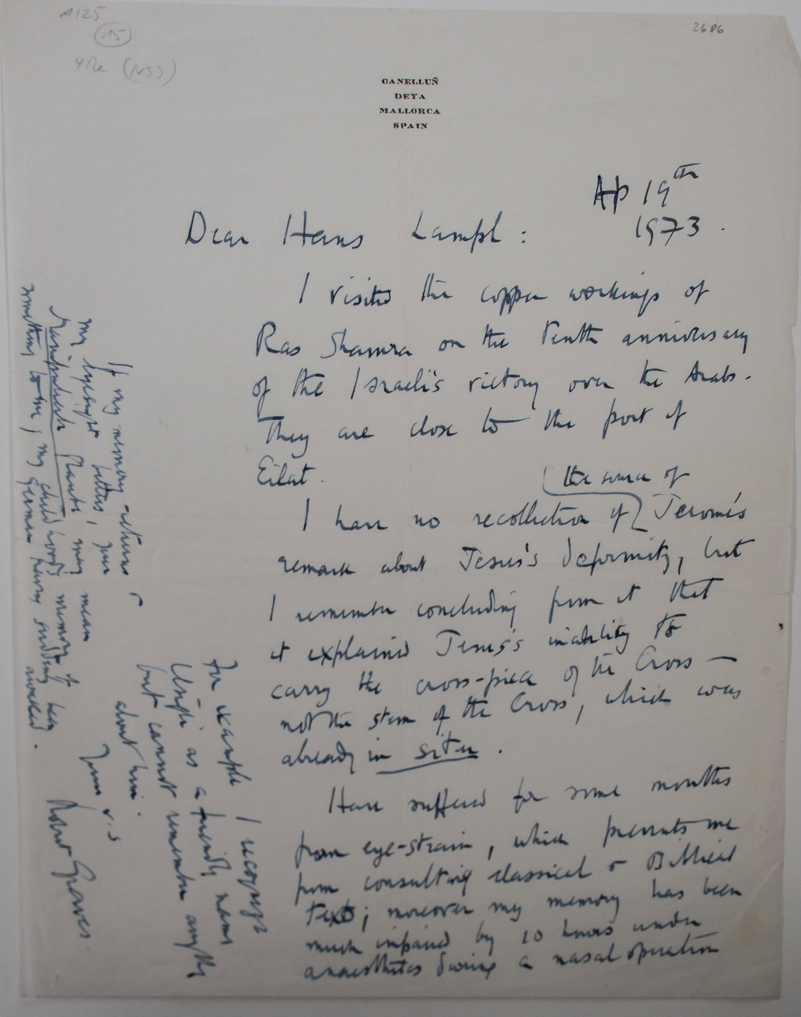 Robert Graves Signed Letter and Signed Poem - 4