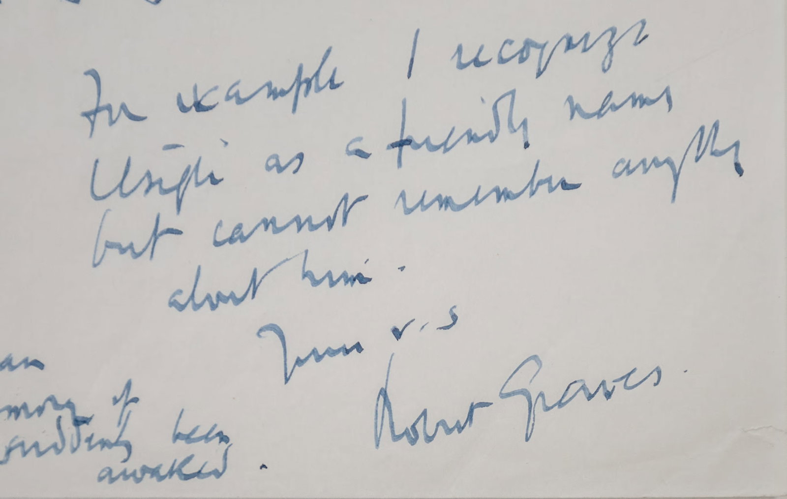 Robert Graves Signed Letter and Signed Poem - 6