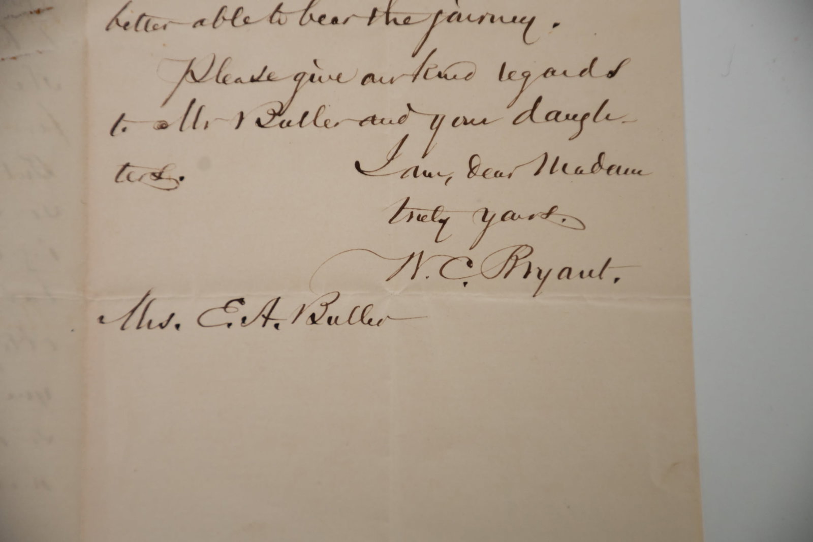 William Cullen Bryant Handwritten Signed Letter - 3