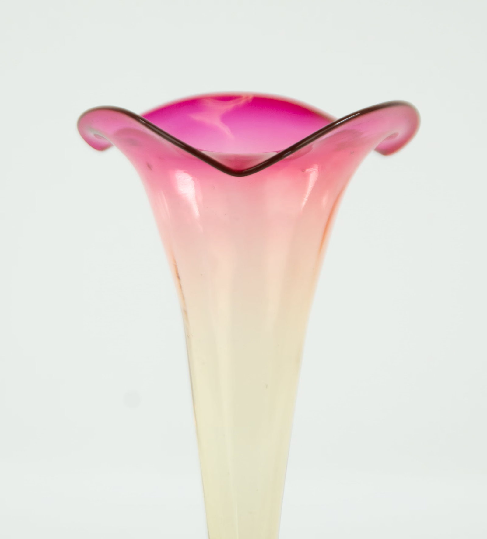 Three Amberina Glass Vases - 6