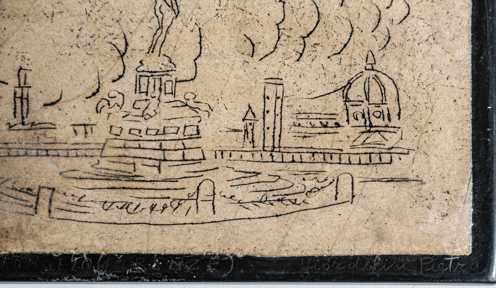 Pr. Florence, Italy, Sgraffito Slate Plaques - 5