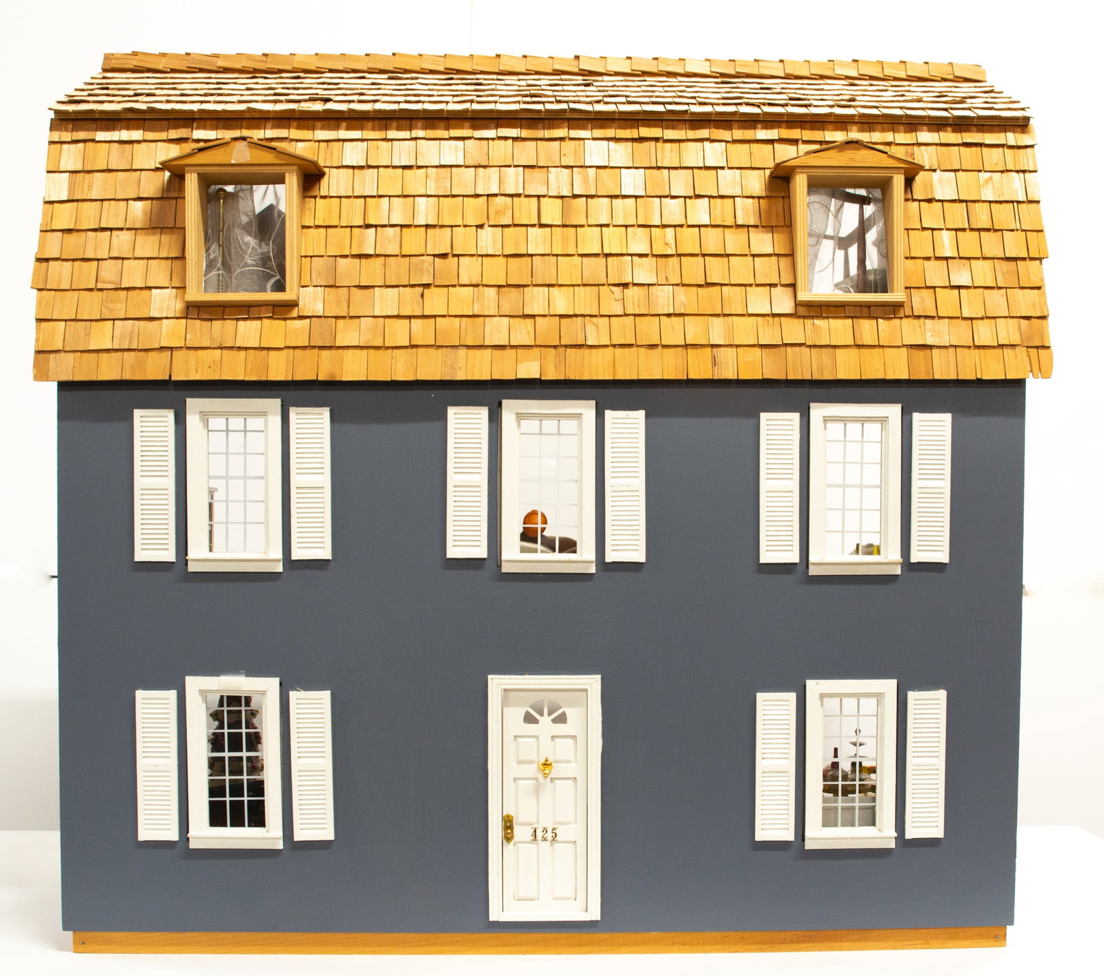3-Story Colonial Style Painted Wood Dollhouse (1 of 12)