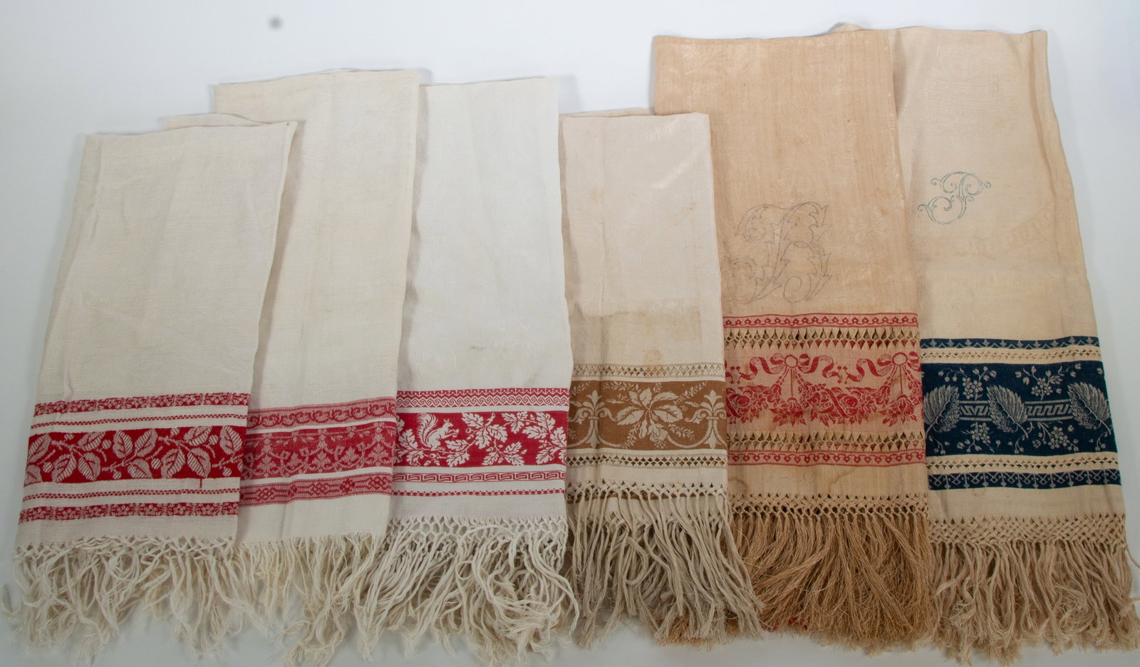 Six Vintage Damask Show Towels / Table Runners (1 of 7)