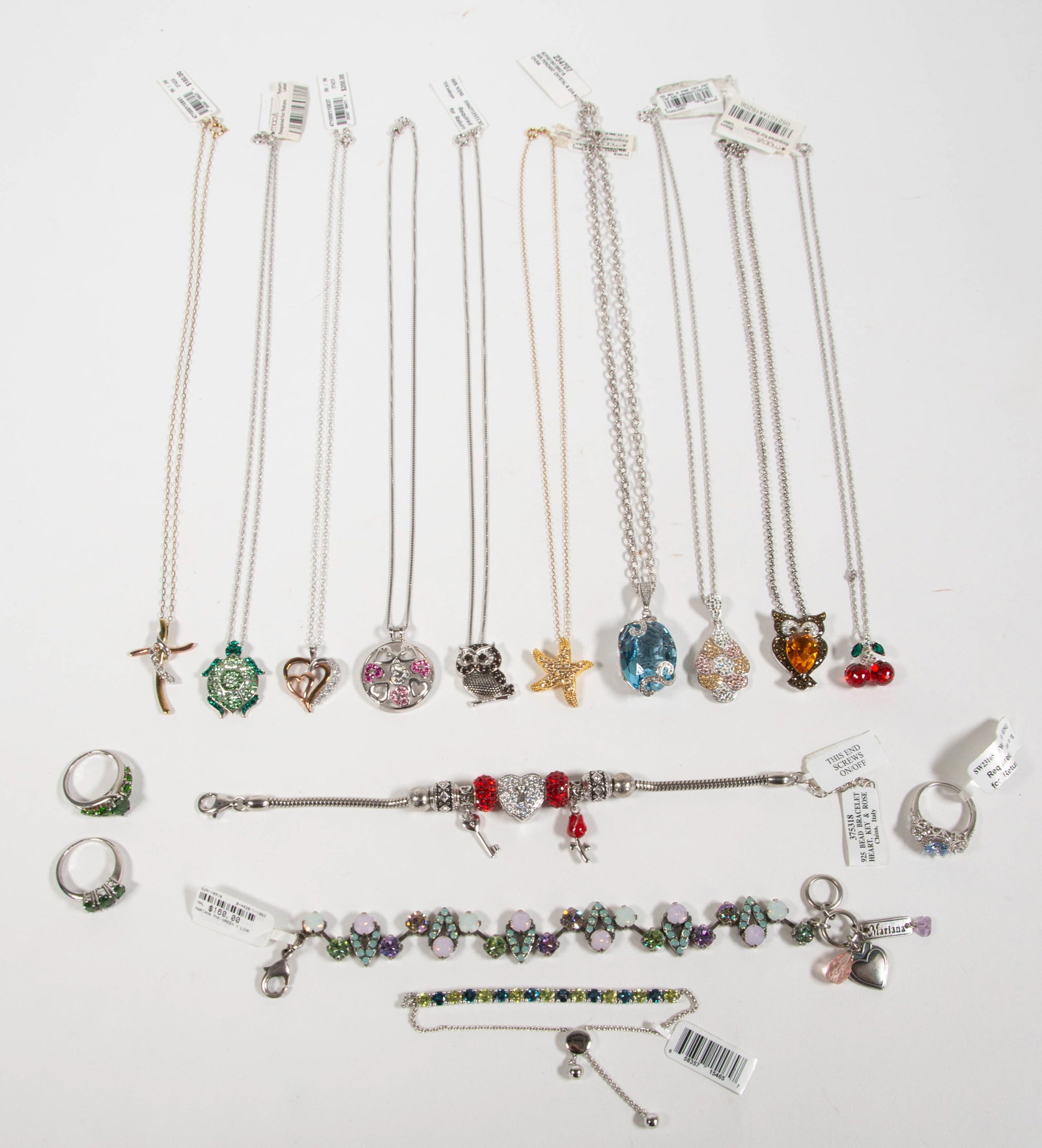 Lot of Sterling Silver Jewelry w/ Various Stones (1 of 9)