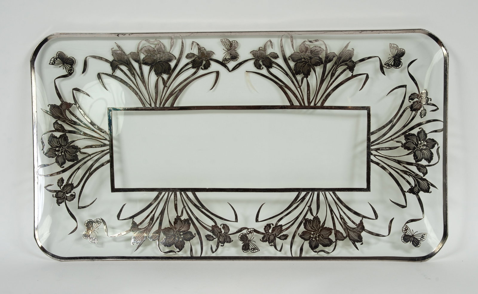 Sterling Silver Overlay Tray - 2