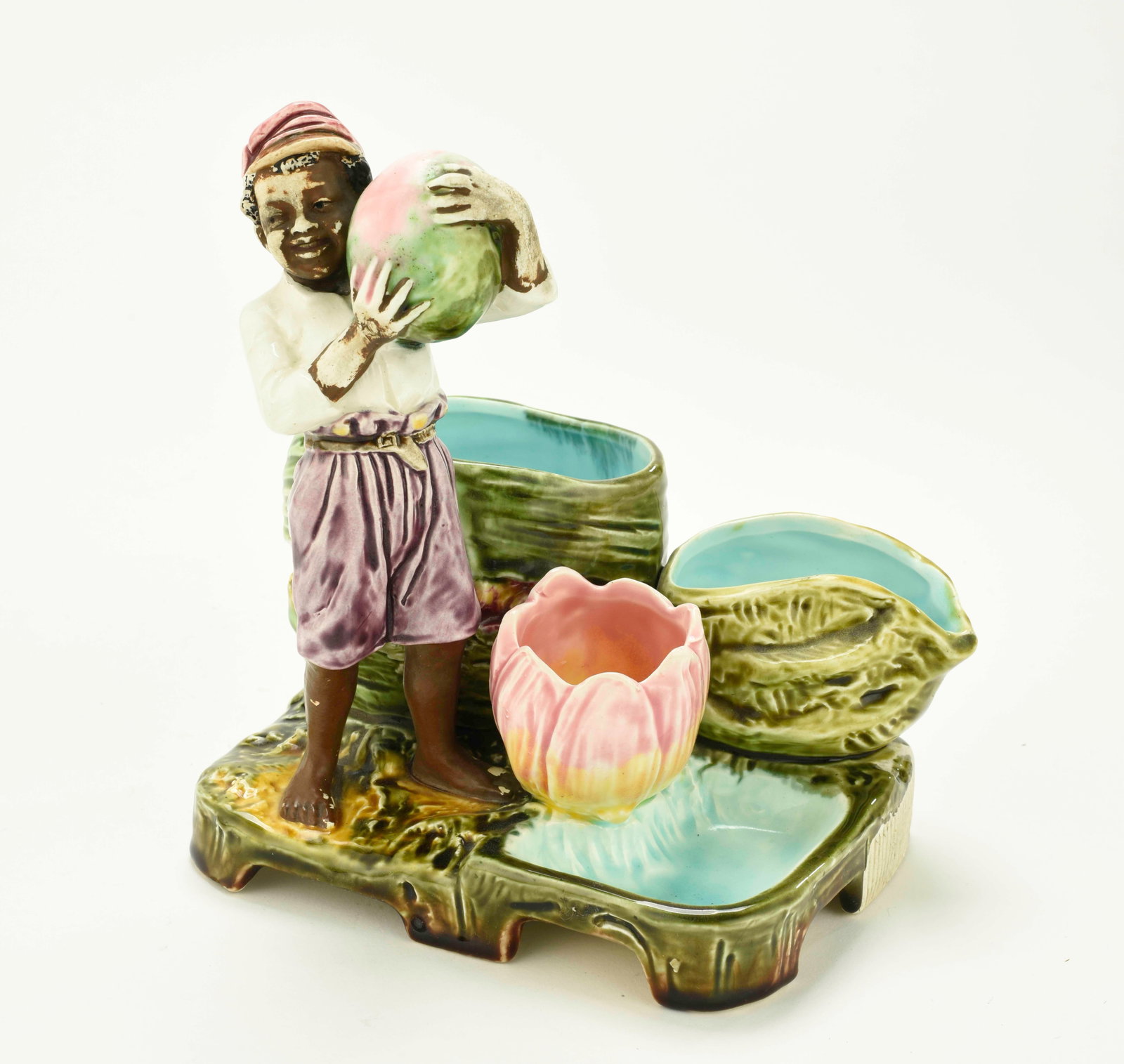 Two Majolica Smoke Sets - 2