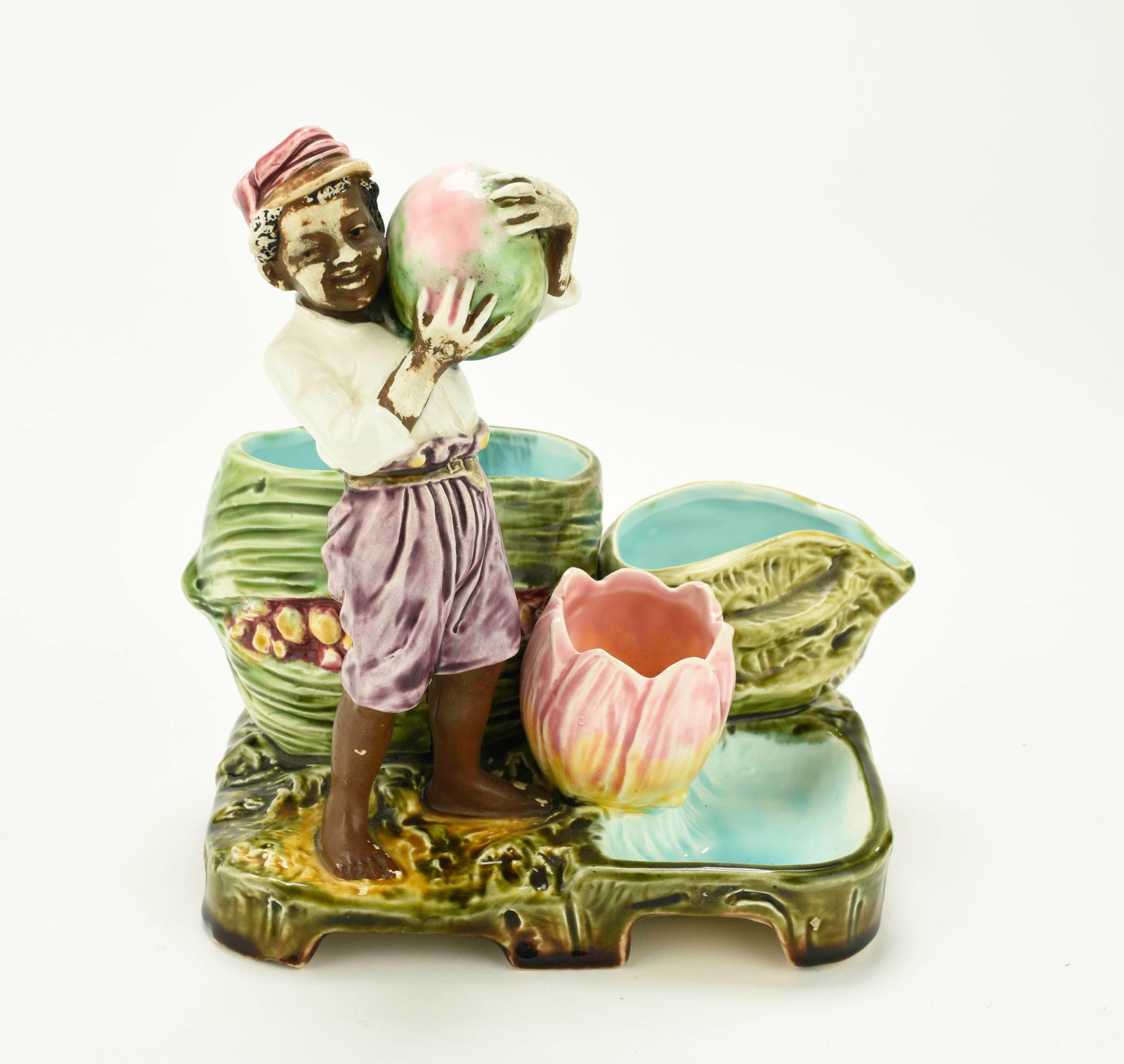 Two Majolica Smoke Sets - 3