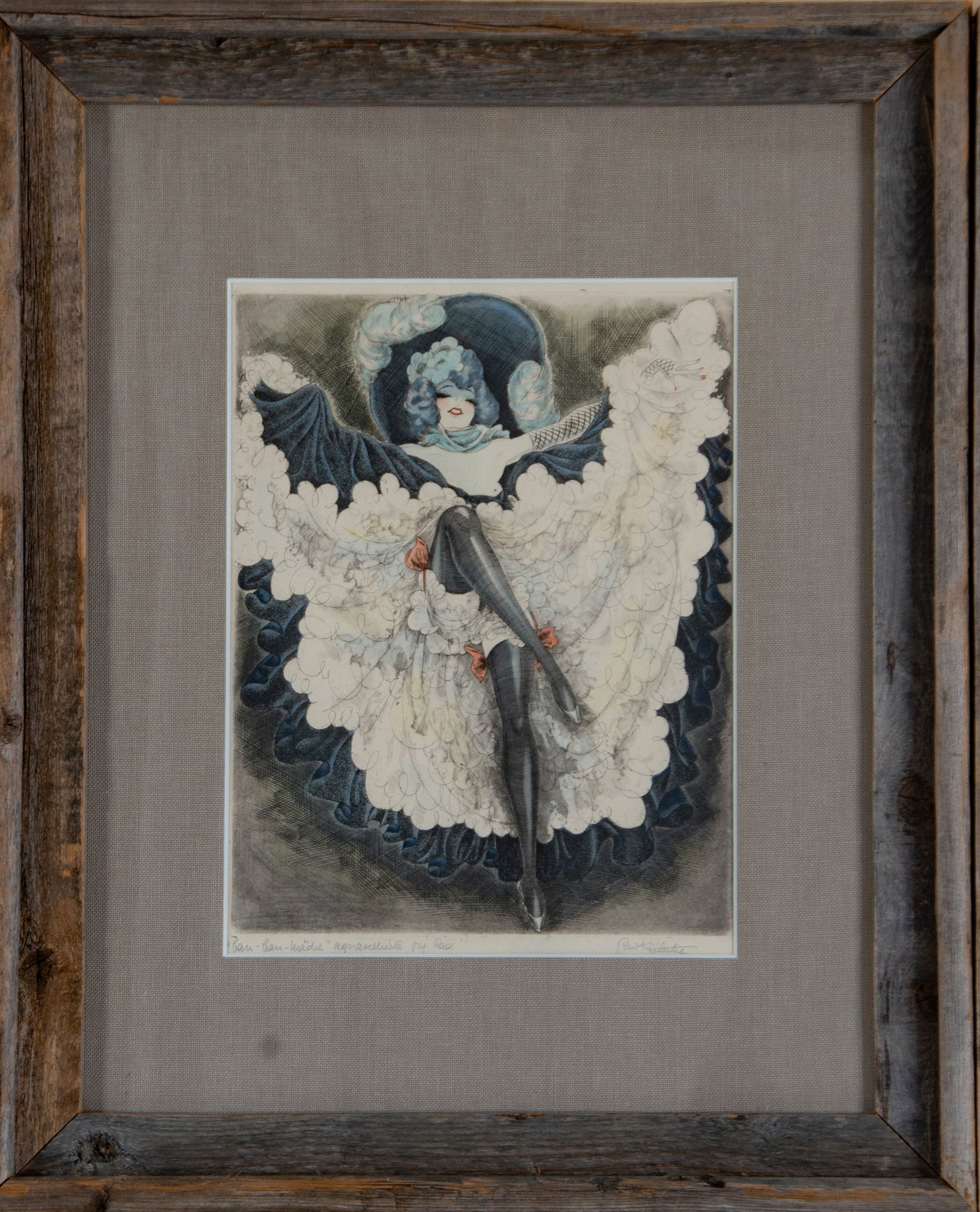4 Signed Kurt Hilscher Hand Colored Etchings - 2