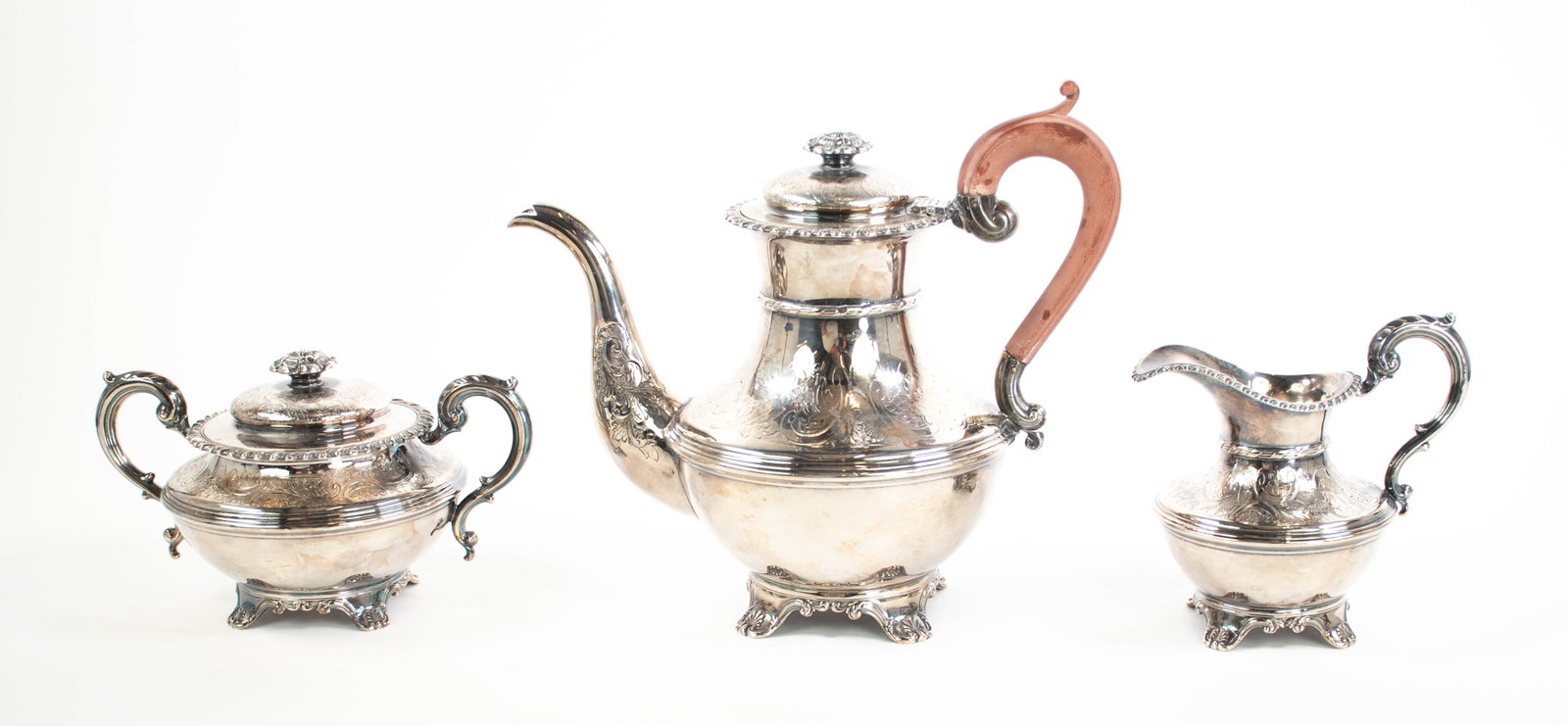 Barker-Ellis Silverplate Tea Service (1 of 4)
