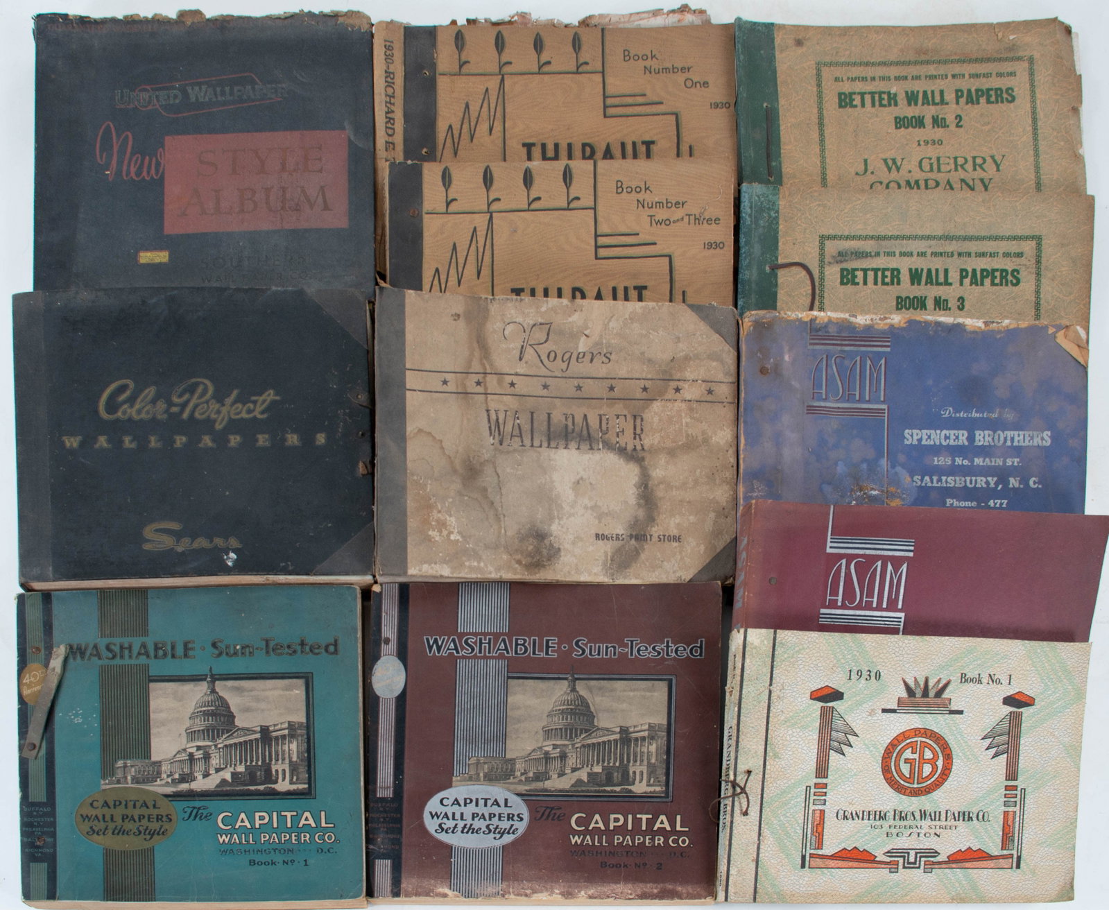 13 Vintage 1930s Wallpaper Books (1 of 9)