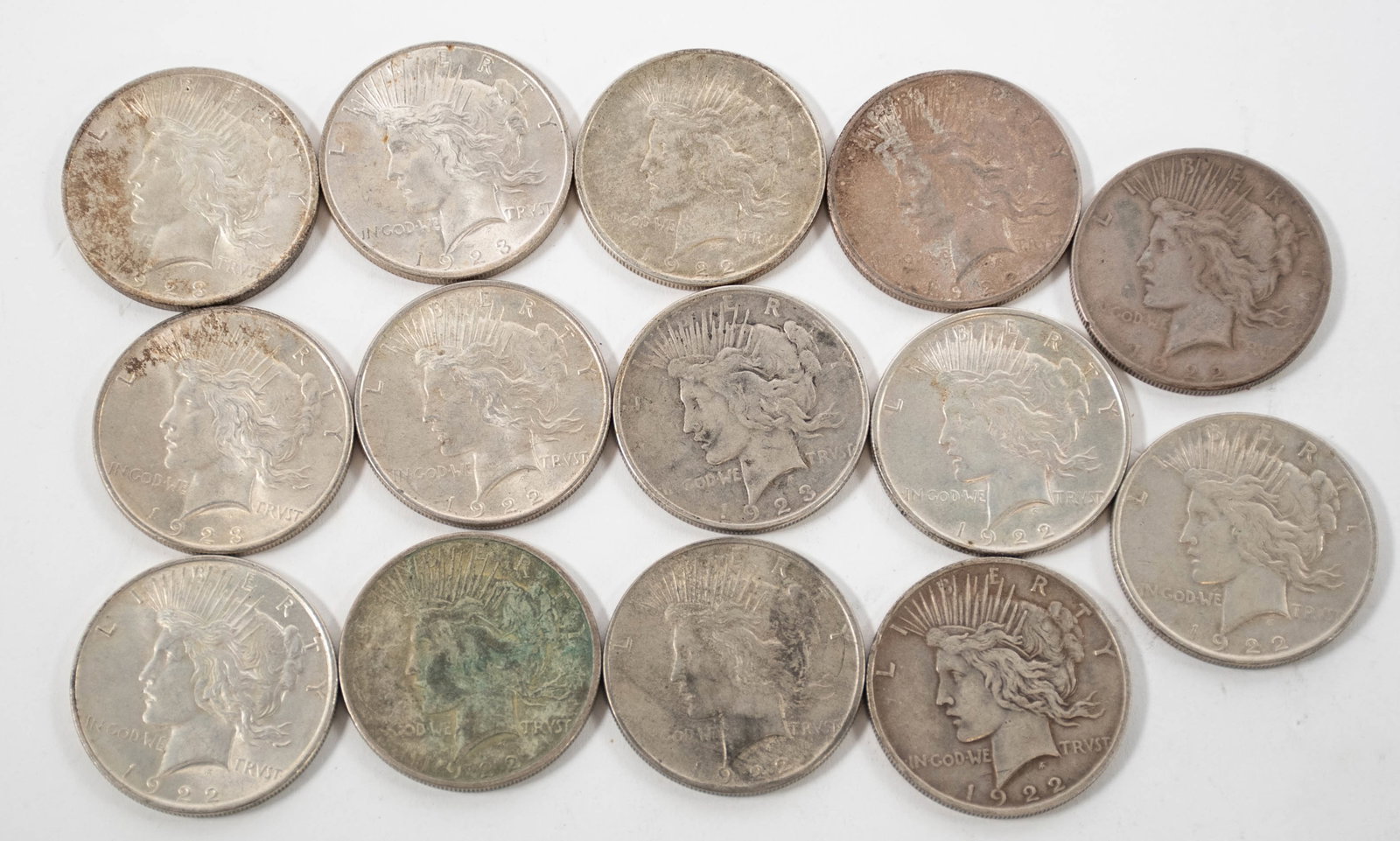 14 Silver Peace Dollars (1 of 2)