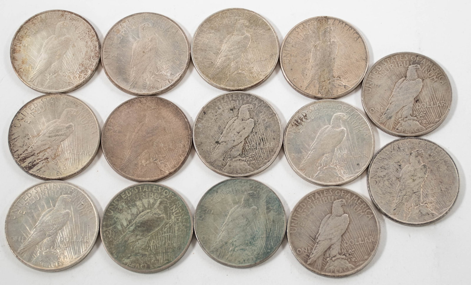 14 Silver Peace Dollars - 2