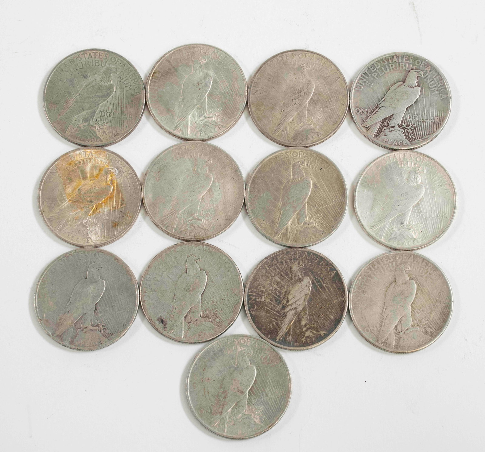13 Silver Peace Dollars - 2