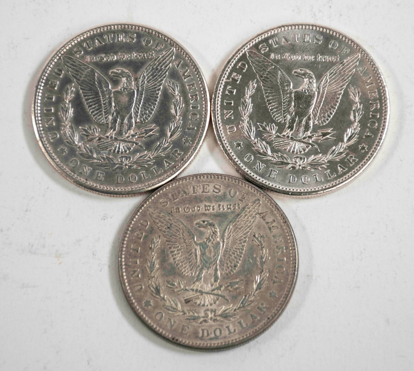 Three Morgan Silver Dollars - 2