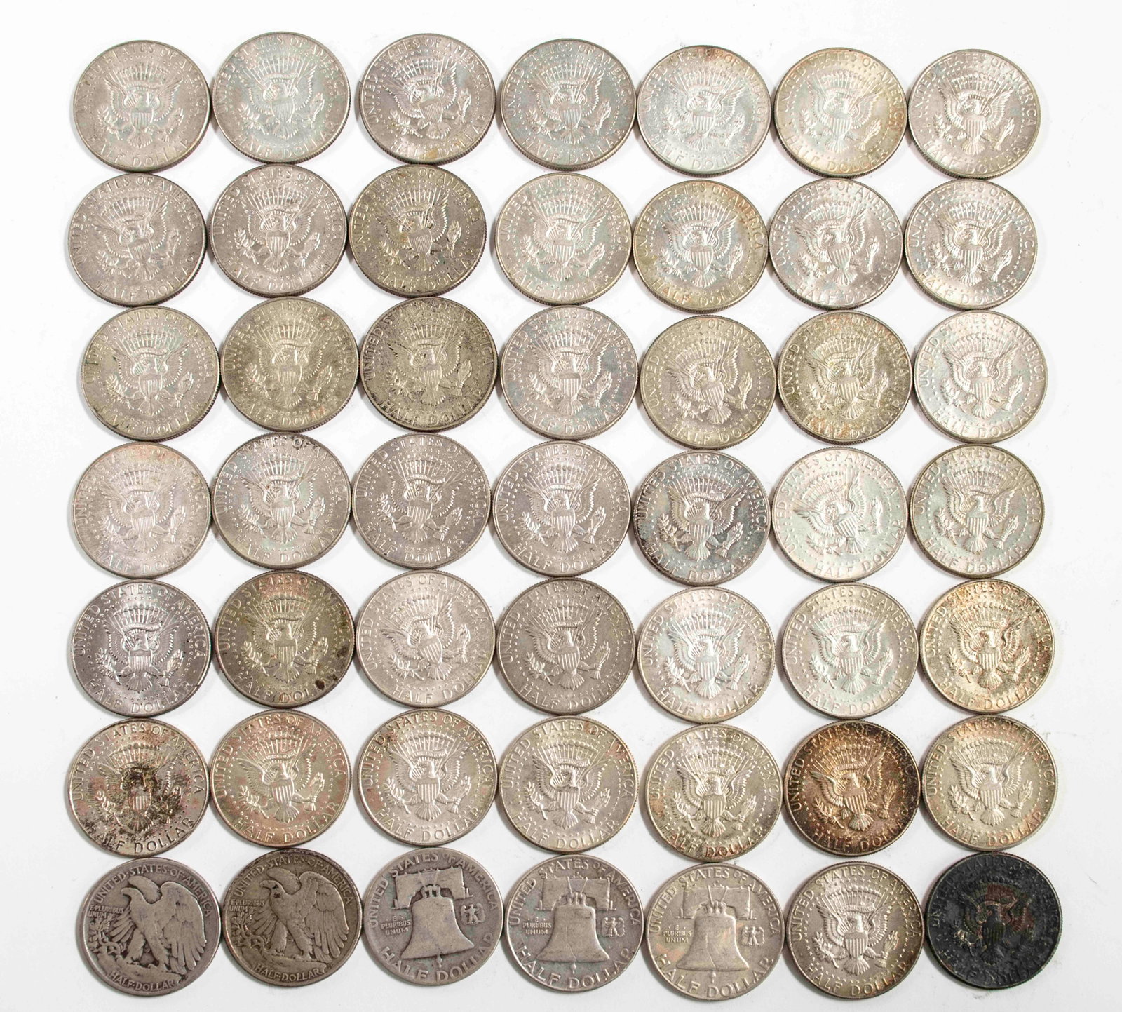 49 U.S. Half Dollars, Silver & 40% - 2