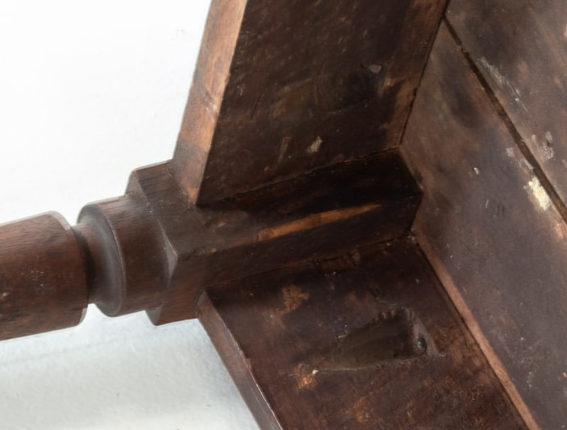 19th C. Walnut Harvest Table - 10