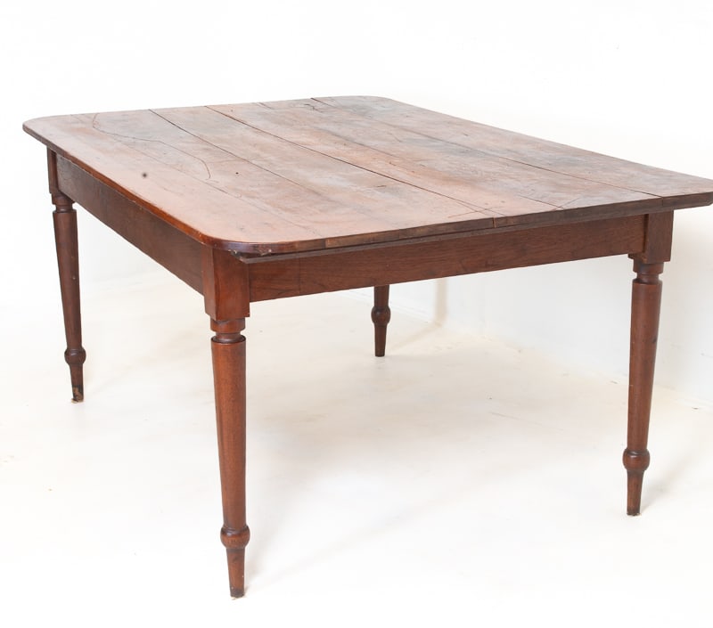 19th C. Walnut Harvest Table - 2