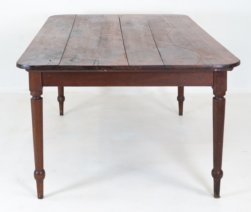 19th C. Walnut Harvest Table - 3
