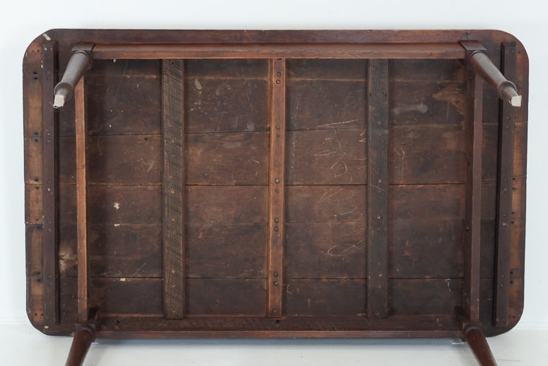 19th C. Walnut Harvest Table - 9