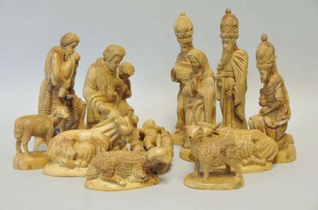 Olive Wood Hand Carved Nativity Set
