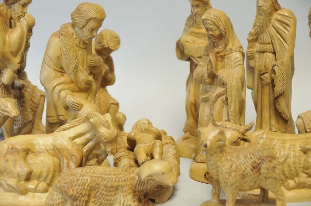 Olive Wood Hand Carved Nativity Set - 2