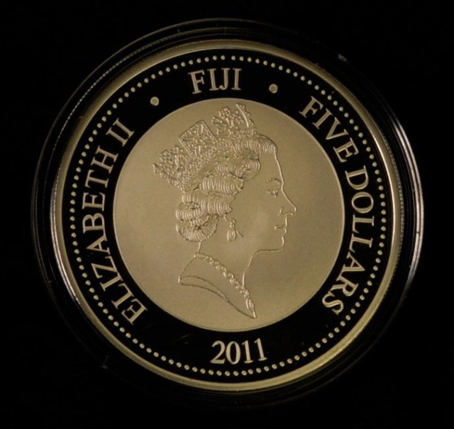 2011 Fiji / Elizabeth II $5 Silver Coin: (Ref. 8)