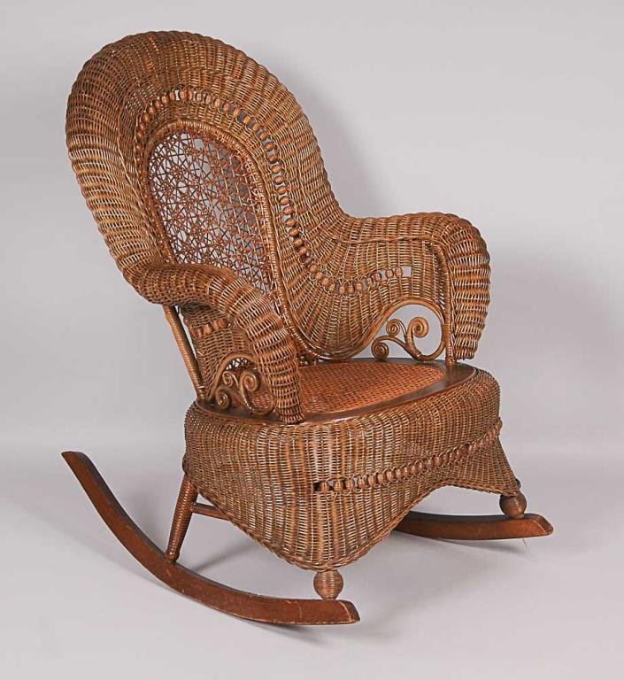 Heywood Wakefield Wicker Rocking Chair Late 19th