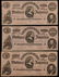 Three $100 Confederate Notes