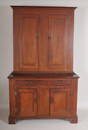 Early American Paneled Stepback Cupboard